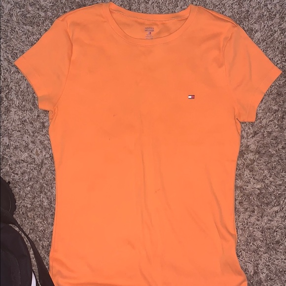 tommy hilfiger orange shirt